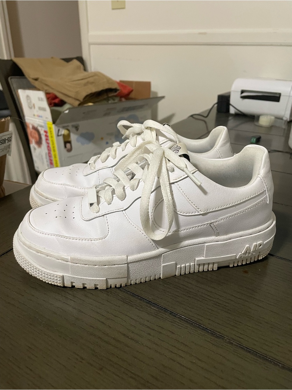 Nike White Air Force 1 platform Sneakers